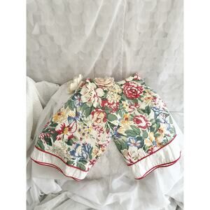 VTG 90s BIG Floral Print 2 KING Pillow Shams Cotton Eddie Bauer Cottage Country